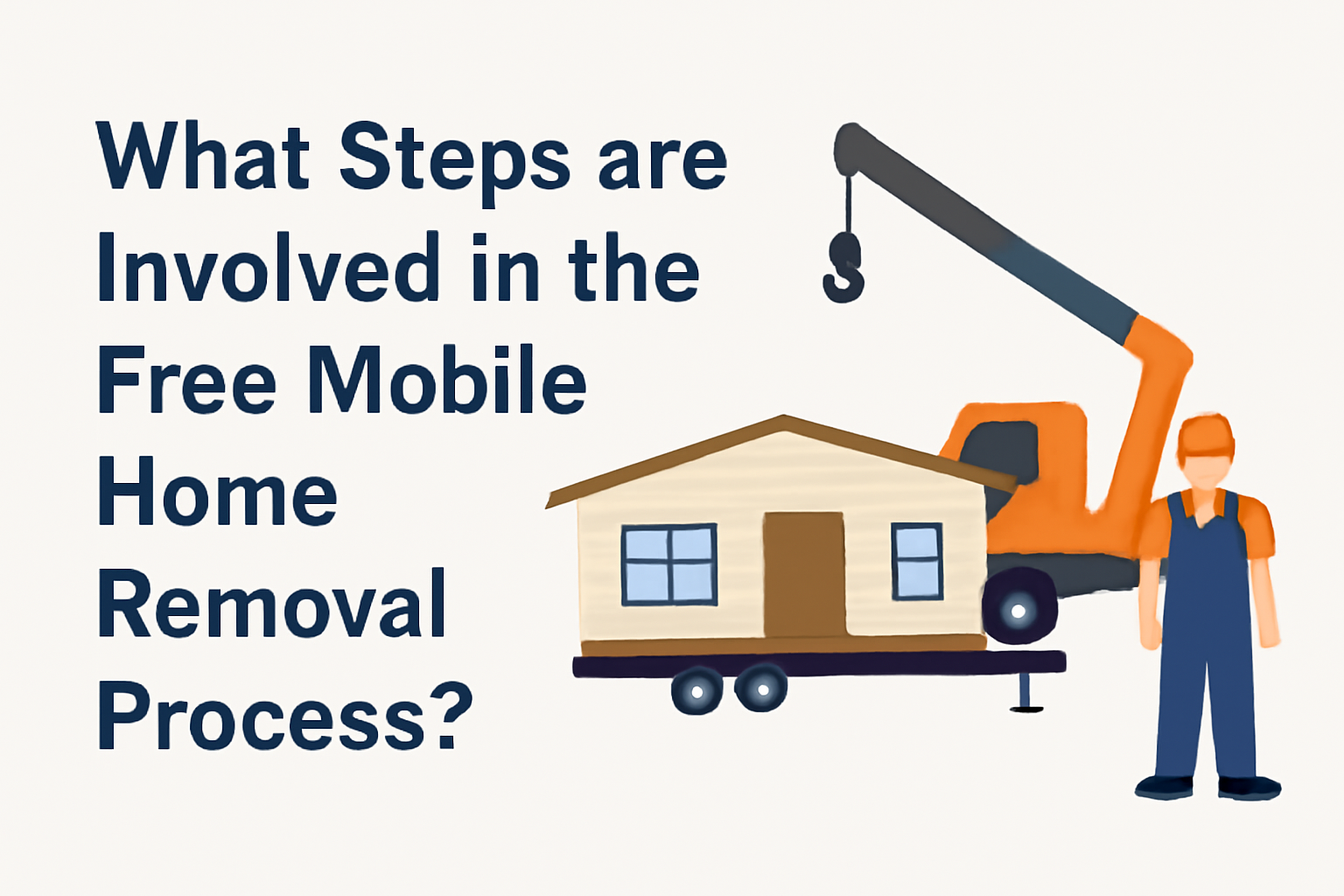What steps are involved in the free mobile home removal process